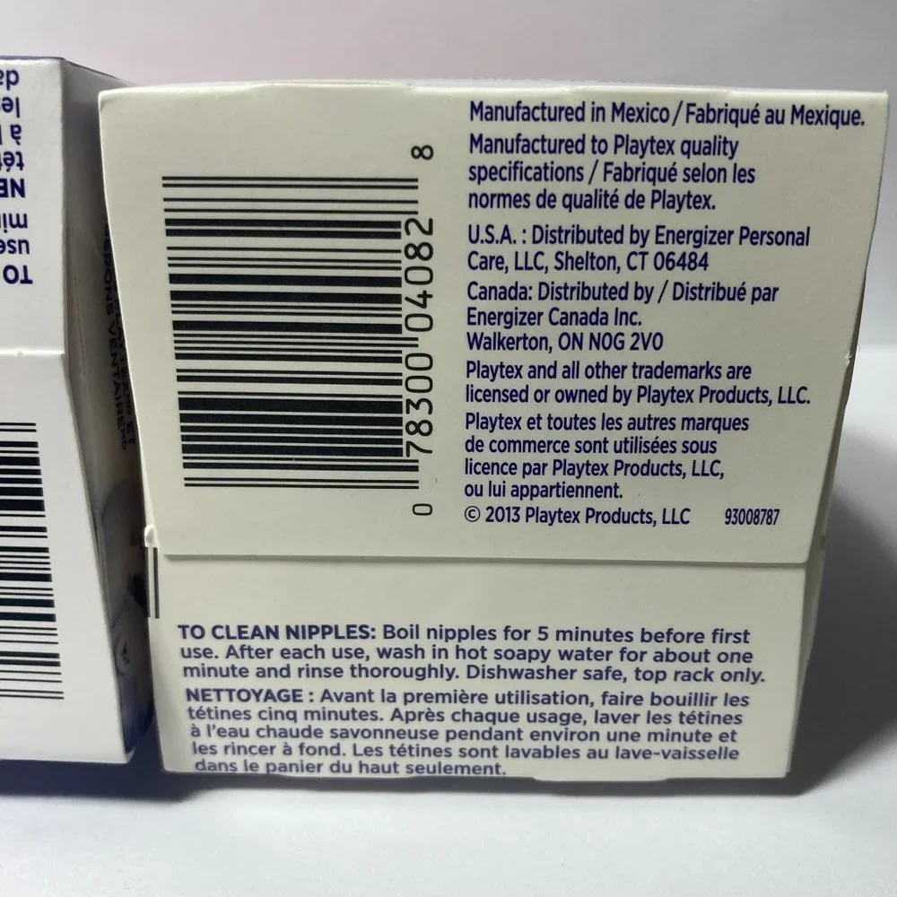 Playtex NaturaLatch Silicone Nipples 3-6M+ Fast 5 (2) Packs
